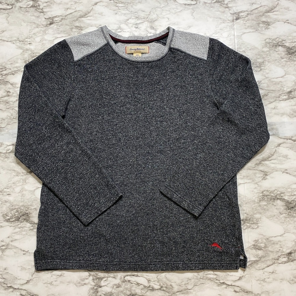 Tommy Bahama Men's Fleece Sweatshirt Size M Gray‎ Heathered Long Sleeve Pullover